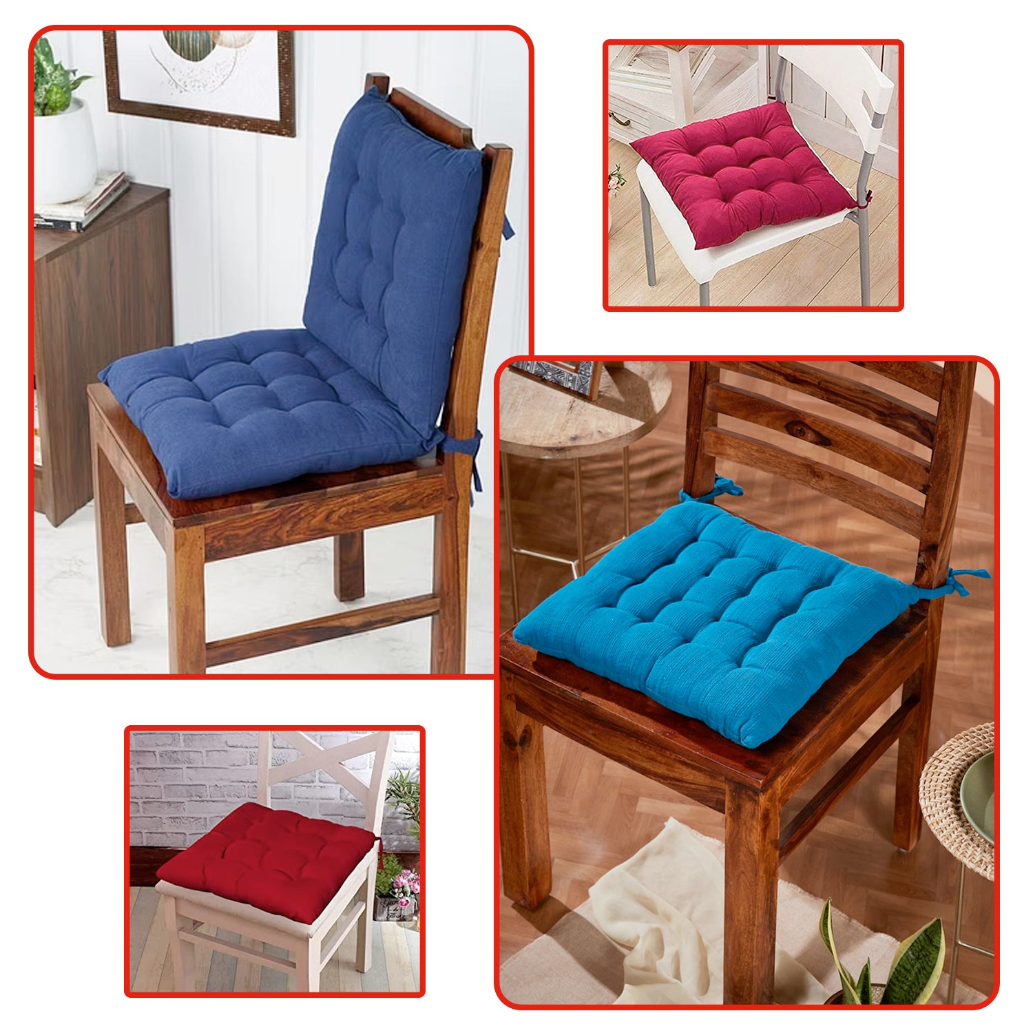 9037 Square Chair Pad Seat Cushion for Car Pad, Indoor/Outdoor with Ties (15 inch) DeoDap 9037 Square Chair Pad Seat Cushion for Car Pad, Indoor/Outdoor with Ties (15 inch) DeoDap